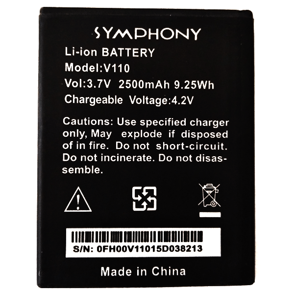 Symphony V110 Battery