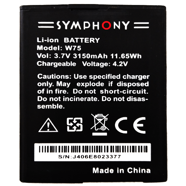 Symphony W75 Battery